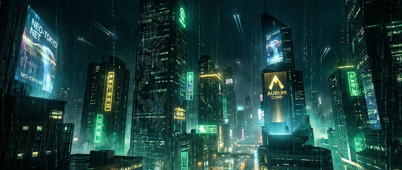 盛世棋牌 赛博朋克不夜城全景 - 电路板娱乐城